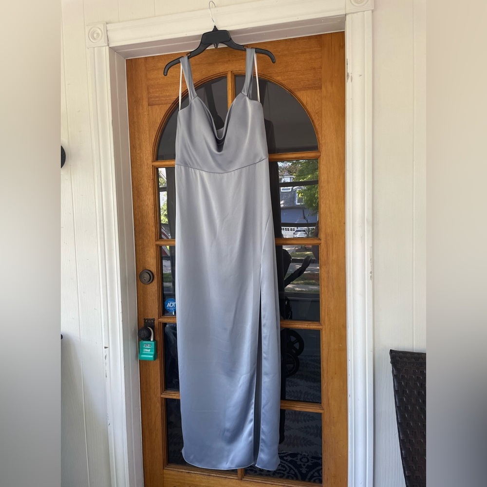 Jenny Yoo Sawyer dress in the Chambray color - Picture 2 of 9